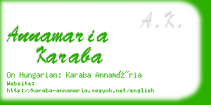 annamaria karaba business card